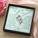 To My Mom Interlocking Hearts Necklace Gift Set