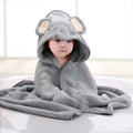Toddler Hooded Bath Towel with Cartoon Hood