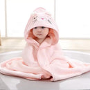 Toddler Hooded Bath Towel with Cartoon Hood