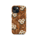 Burnt Umber Daisies Tough Case for iPhone, iBuyXi.com