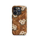 Burnt Umber Daisies Tough Case for iPhone, iBuyXi.com