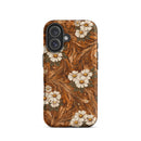 Burnt Umber Daisies Tough Case for iPhone, iBuyXi.com