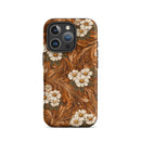 Burnt Umber Daisies Tough Case for iPhone, iBuyXi.com