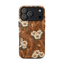 Burnt Umber Daisies Tough Case for iPhone, iBuyXi.com
