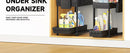 Under Sink Organizer 2 Tier Pull Out Sliding Cabinet Storage Rack