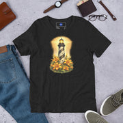 Lighthouse Lilies Unisex Print T-Shirt