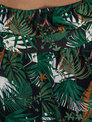 Green Leaf Print Belted Halter Romper For Women Sexy Backless Short Playsuit One-piece 2023 Summer Bodysuit Jumpsuit Overalls, ibuyxi.com