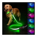USB Rechargeable LED Dog Collar and Leash Set