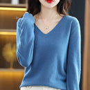 V-Neck Slim Knit Sweater