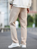 Washed Cotton Straight Leg Cargo Pants