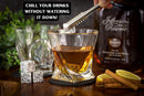 Whiskey Stones Gift Set with 2 Glasses and Wooden Box