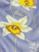 Women's Printed Sweater, with a Pale Purple vintage Tulip Flower Pattern, Round