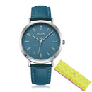 Women's Rose Gold Quartz Watch with Pink Leather Strap