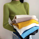 Women Turtleneck Sweater Knitted Soft Pullovers cashmere Jumpers Basic Solid Sof