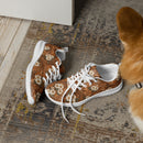 Burnt Umber Daisies Women’s Athletic Shoes, iBuyXi.com