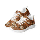 Burnt Umber Daisies Women’s Athletic Shoes, iBuyXi.com