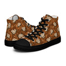 Burnt Umber Daisies Women’s High Top Canvas Shoes, iBuyXi.com