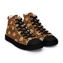 Burnt Umber Daisies Women’s High Top Canvas Shoes, iBuyXi.com
