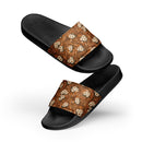 Burnt Umber Daisies Women's Slides, iBuyXi.com