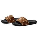 Burnt Umber Daisies Women's Slides, iBuyXi.com