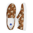 Burnt Umber Daisies Women’s Slip-On Canvas Shoes, iBuyXi.com