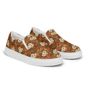 Burnt Umber Daisies Women’s Slip-On Canvas Shoes, iBuyXi.com