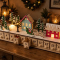Wooden Christmas Village Advent Calendar