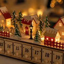 Wooden Christmas Village Advent Calendar