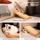 Wooden Sisal Cat Scratcher Ramp with Rolling Balls