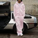 Zip-Up Hoodie Sweatsuit Set