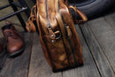Vintage Genuine Leather large tote duffle bag, ibuyxi.com