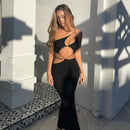 Elegant Backless Bandage Cut Out Maxi Dress, ibuyxi.com