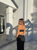 Elegant Backless Bandage Cut Out Maxi Dress, ibuyxi.com