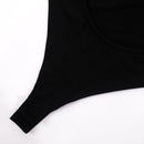 High Rise Cutout Long Sleeve Bodysuit, ibuyxi.com