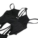 Bandage Cutout Backless Bodycon Jumpsuit, ibuyxi.com