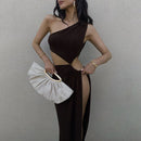 Sleeveless Backless Cutout Split Gown Maxi Dress, ibuyxi.com