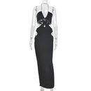 Elegant Halter Bandage Cut Out Sleeveless Backless Maxi Dress, ibuyxi.com