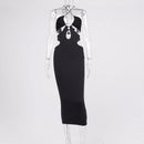 Halter Cutout Sleeveless Backless Maxi Dress, ibuyxi.com