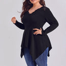 Plus Size Blouse Shirt V Neck Lace Patchwork Irregular Blouse Black ,Plus Size Short Midi Dress, Rose Floral O Neck, Casual Tunic Dress, 4XL 5XL Plus Size Party Dress, Summer Mesh See Through, Long Sleeve Polka Dot, Sexy Club Dress Black Maxi Long Dresses, Plus Size Lace, Rose Floral Summer Dress, Zipper O Neck, Three Quarter Sleeve Casual Tunic Dress, Knee Length Plus Size Short Midi Dresses,iBuyXi.com