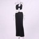 Elegant Backless Bandage Cut Out Maxi Dress, ibuyxi.com