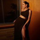 Sleeveless Backless Cutout Split Gown Maxi Dress, ibuyxi.com