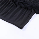 Ruffles Halter Bandage Sleeveless Backless Cutout Mini Dress, ibuyxi.com