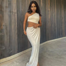 Sleeveless Backless Cutout Split Gown Maxi Dress, ibuyxi.com