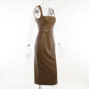 Sleeveless Backless Slit Tank Bodycon Maxi Dress, ibuyxi.com