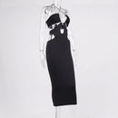 Halter Cutout Sleeveless Backless Maxi Dress, ibuyxi.com