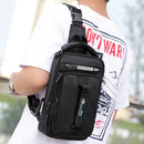 Men Nylon Shoulder Backpack, Urban Travel Crossbody Bag, Sling Bag, Military Knapsack, Messenger Chest Bags, Multi-Functional USB Charging Interface, Crossbody Rucksack Backpack Bag, Outdoor, iBuyXi.com