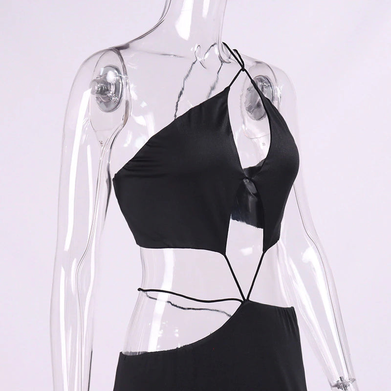 Elegant Backless Bandage Cut Out Maxi Dress, ibuyxi.com