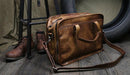Vintage Genuine Leather large tote duffle bag, ibuyxi.com