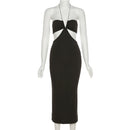 Elegant Spaghetti Strap Halter Backless Sleeveless Bodycon Maxi Dress, ibuyxi.com