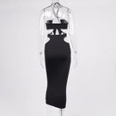 Halter Cutout Sleeveless Backless Maxi Dress, ibuyxi.com